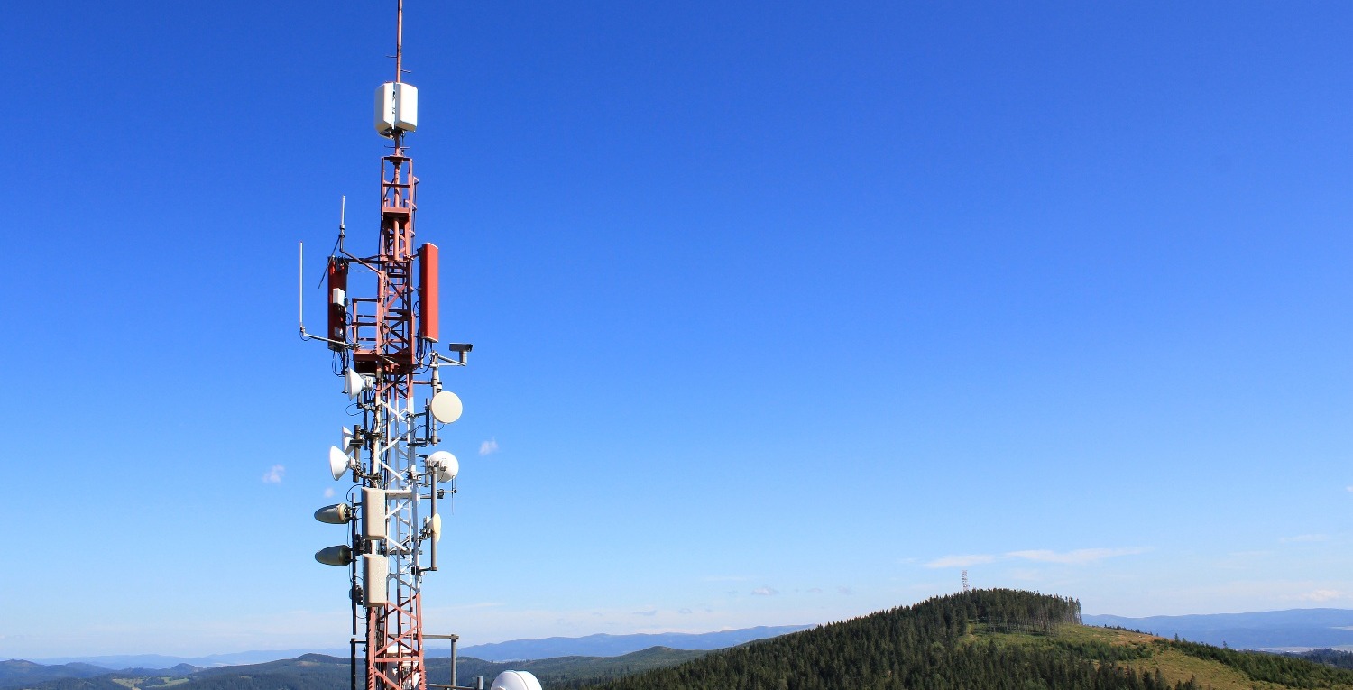 network station in the mountains