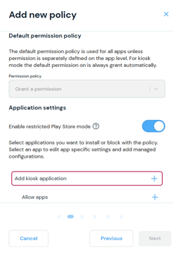 Enable restricted Play Store mode