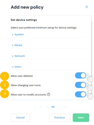 set device settings